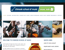 Tablet Screenshot of chinookschoolofmusic.com